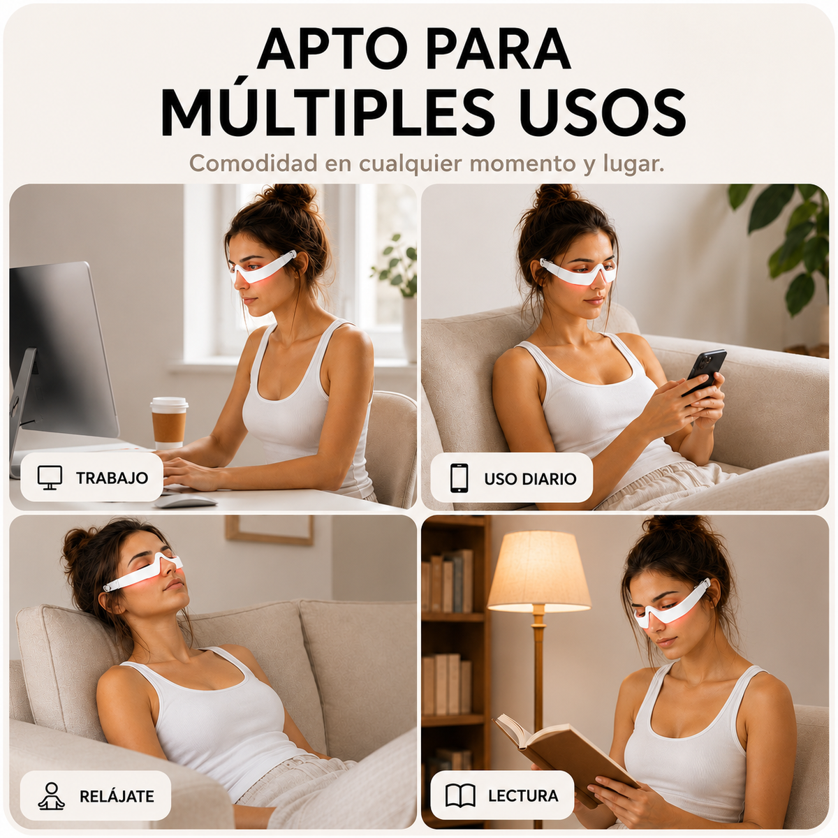 Silkora™ LumiEyes Kit — Gafas Luz Roja + Sérum Anti Ojeras